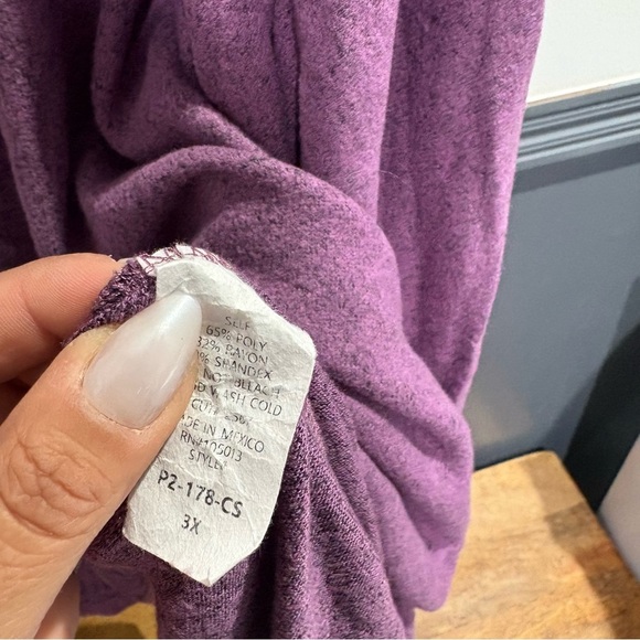 Chic Soul Lavender Knit Hoodie Plus Size - Picture 8 of 8